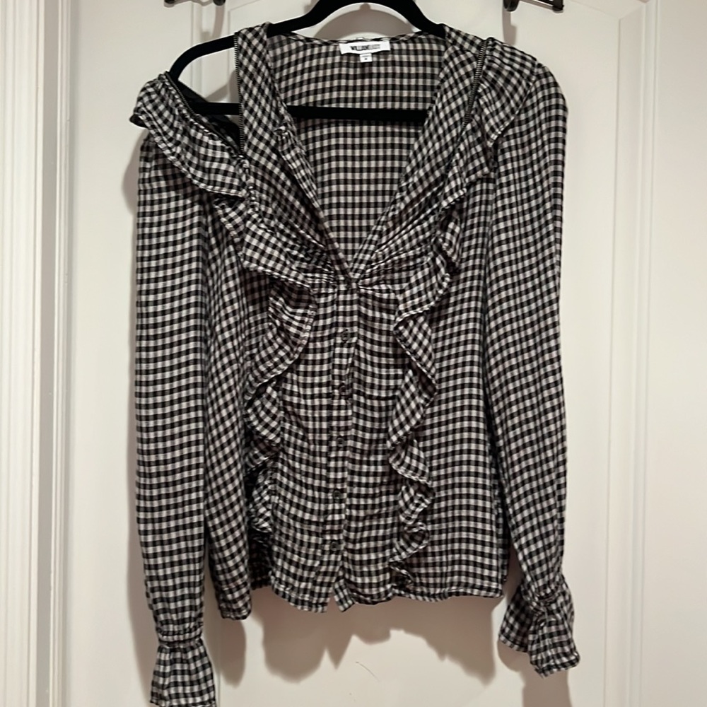 William Rast Susannah Ruffled Button Down Top - Picture 8 of 10